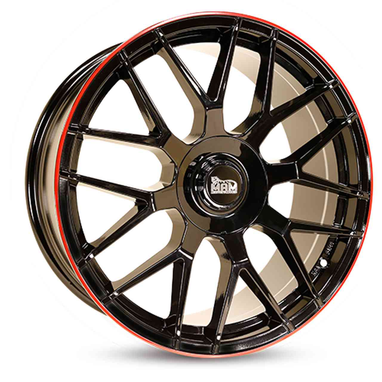 MAM MAM GT1 black painted lip red 8.0Jx18 5x100 ET45 von MAM