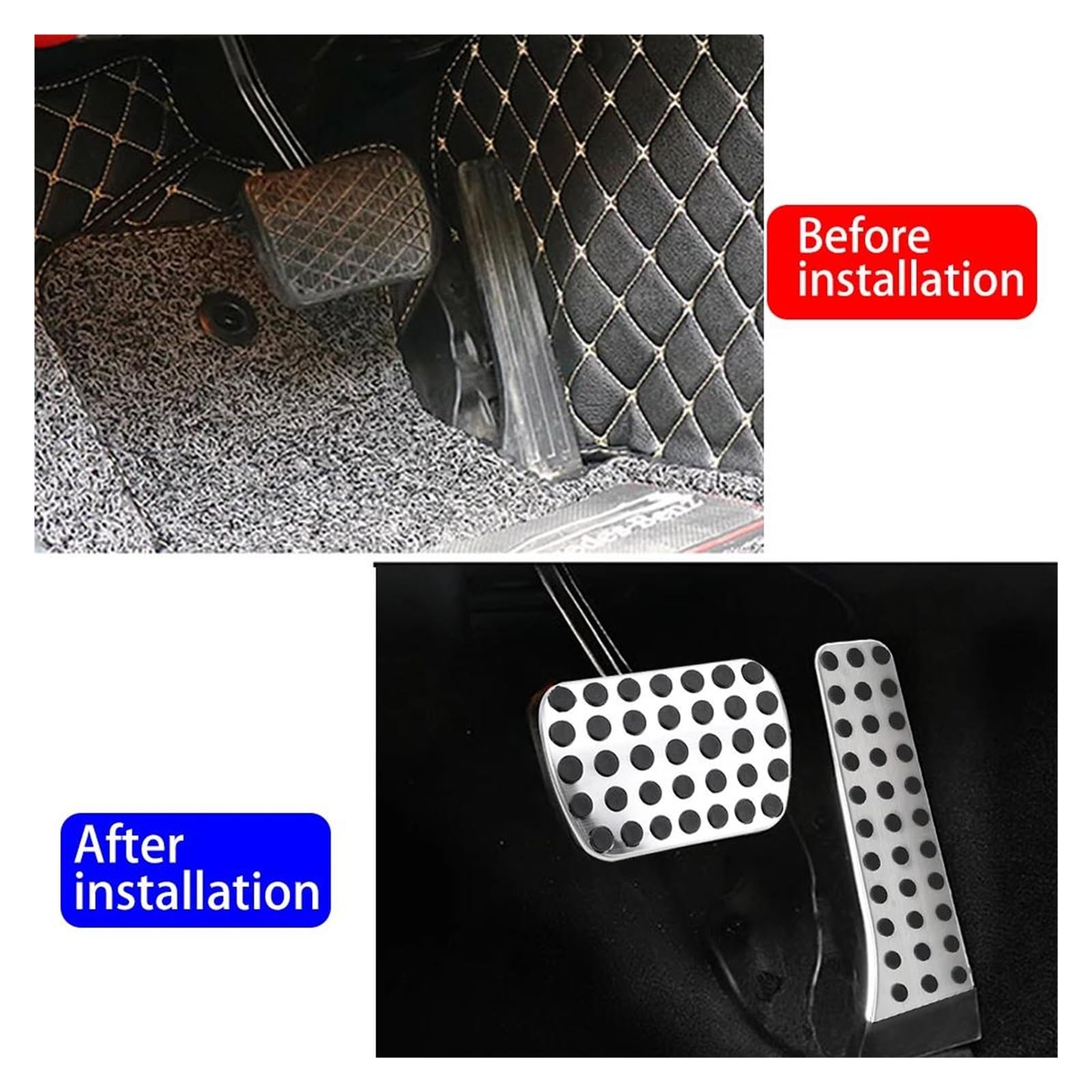 Auto-Pedal-Abdeckung Für Benz Für W203 Für W204 Für W211 Für W212 Für W210 CES Für Klasse Für GLK Für CLS SL Autopedal Bremsbelag Fußstützen Automotive Bremse Pedalkappen(Pedal) von MAMEFVBB