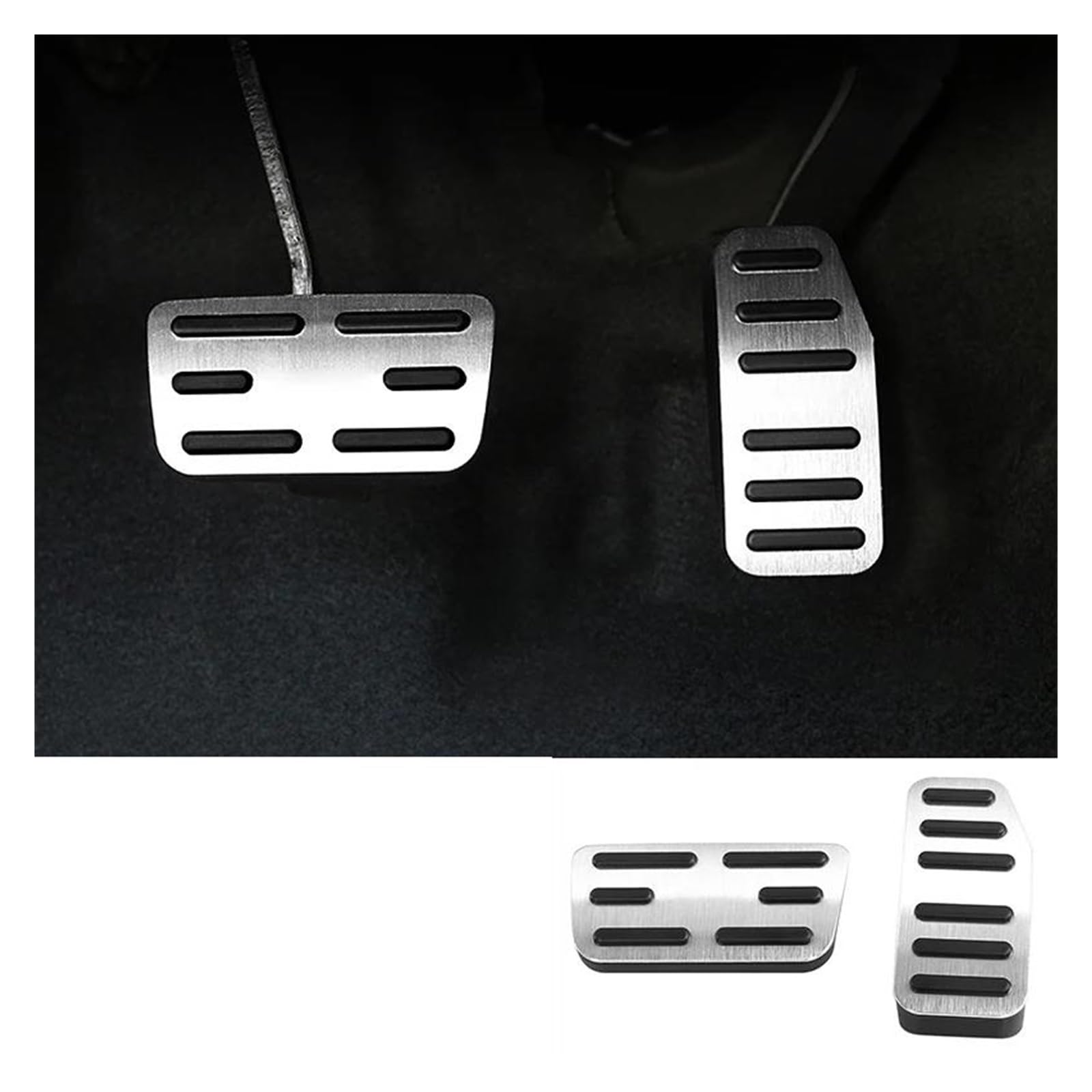 Auto-Pedal-Abdeckung Für HRV Für HR-V 2014 2015 2016 2017 2018 2019 2020 Aluminium Auto Kraftstoff Gaspedal Bremspedal Abdeckung rutschfest Bremse Pedalkappen(Silber) von MAMEFVBB