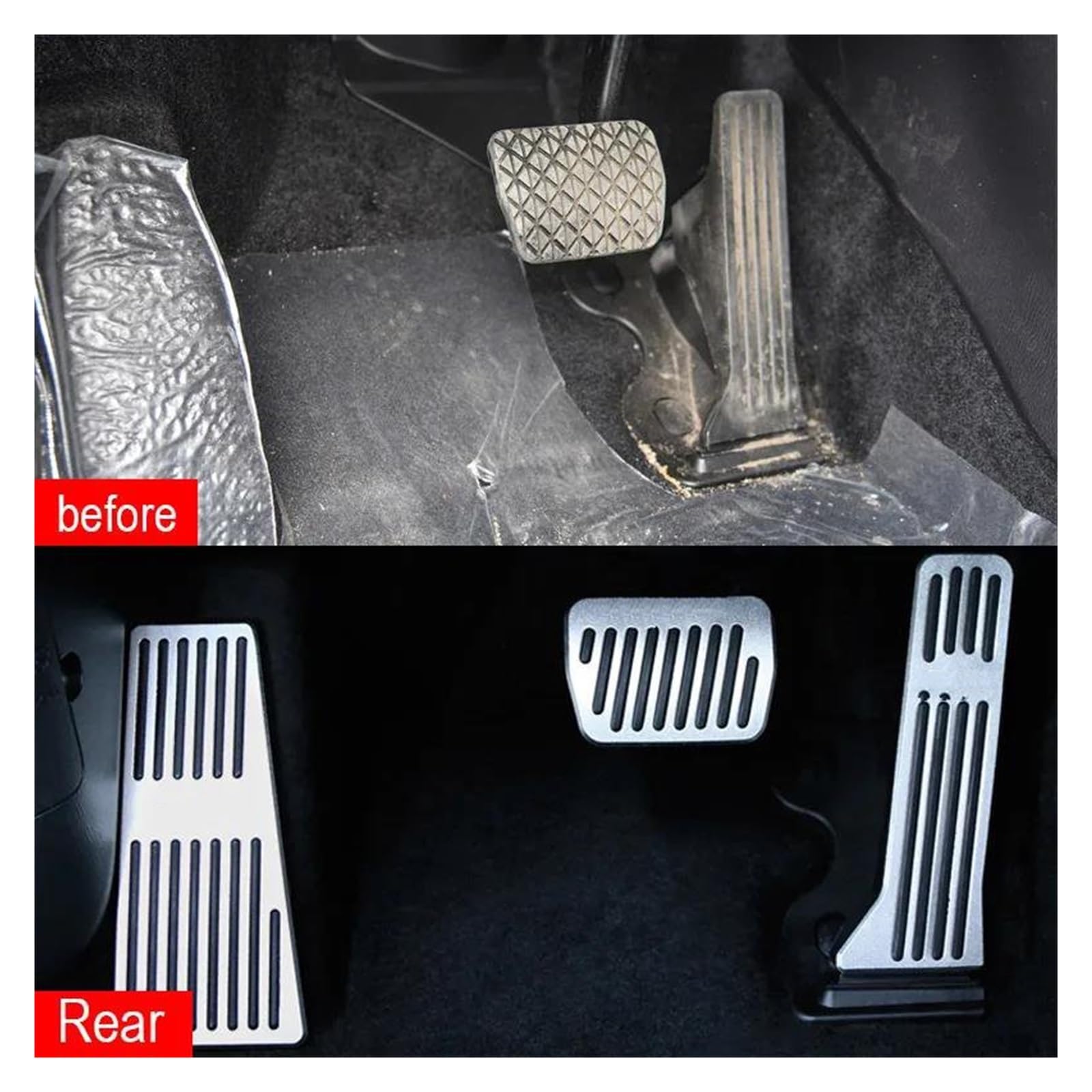 Auto-Pedal-Abdeckung Für Mazda Für Cx5 Für Cx-5 Für Kf Auto Gaspedal Fußstütze Bremspedal Aluminium Auto Pedal Pads Innen Modifikation 2017-2024 Bremse Pedalkappen(LHD 2piece) von MAMEFVBB