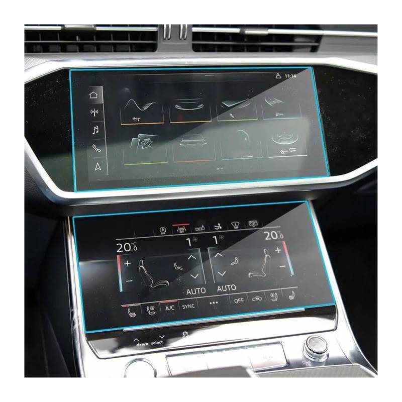 Navigation Bildschirm Schutz 2 Stücke Für A6 Für A7 2019 2020 Screen Protector Auto Touchscreen 9H Gehärtetem Glas Bildschirm Schutz Film GPS Glas Schutzfolie von MAMEFVBB
