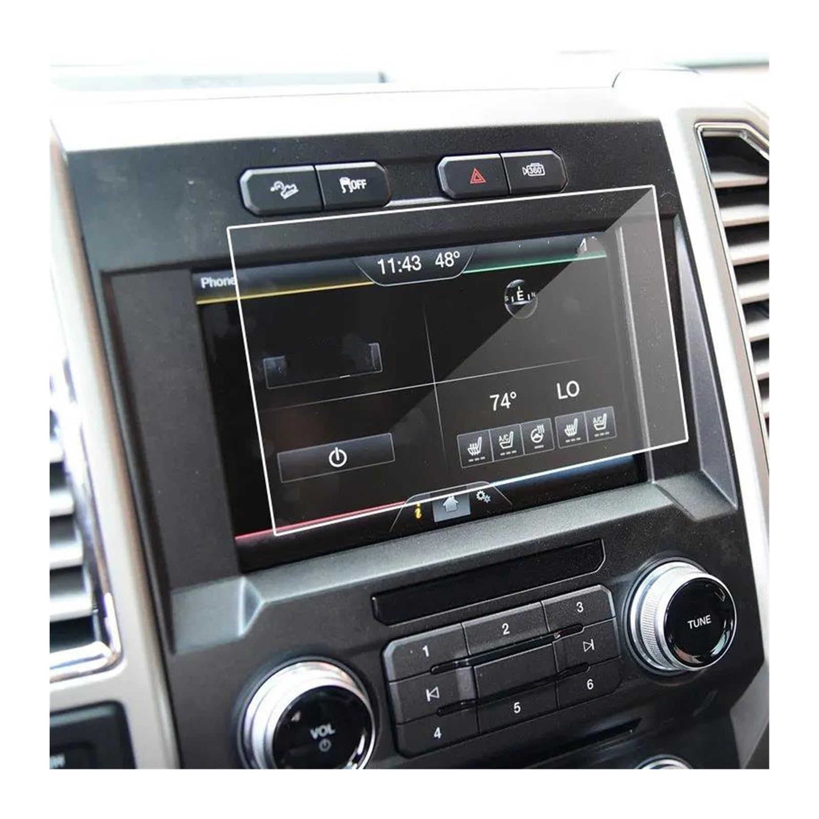 Navigation Bildschirm Schutz 8 Zoll Für Ford Für F150 Für F250 Für F350 Für F450 Für Rand Für Ranger Für Mustang 15-19 GPS-Displayschutzfolie Aus Gehärtetem Glas GPS Glas Schutzfolie von MAMEFVBB