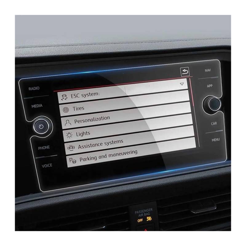 Navigation Bildschirm Schutz 8 Zoll Für VW Für Taos 2022 2023 Auto GPS Navigation Screen Protector Gehärtetem Glas Zentrum Touch Screen Schutz Film GPS Glas Schutzfolie von MAMEFVBB
