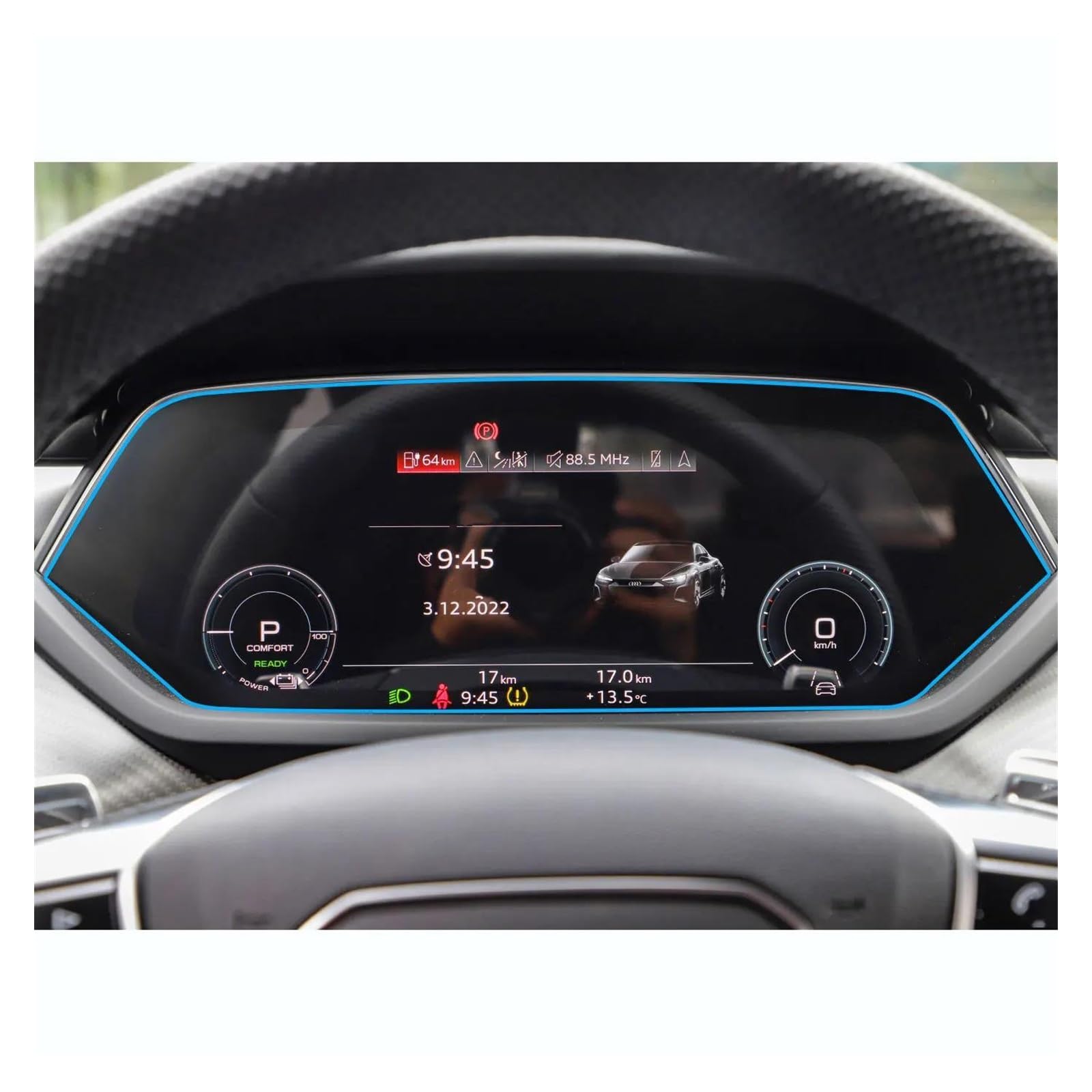 Navigation Bildschirm Schutz Auto GPS Navigation Dashboard LCD Bildschirm Gehärtetes Glas Schutz Film Innen Für RS Für E-tron Für GT 2022 2023 GPS Glas Schutzfolie(Dashboard) von MAMEFVBB