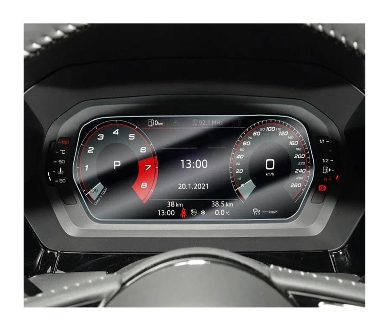 Navigation Bildschirm Schutz Für A3 Für 8Y Für Sline Für S3 2021 2020 Limousine Für Fließheck Auto Navigator Schutz Gehärtetes Glas Screen Protector GPS Glas Schutzfolie(Instrument Panel) von MAMEFVBB