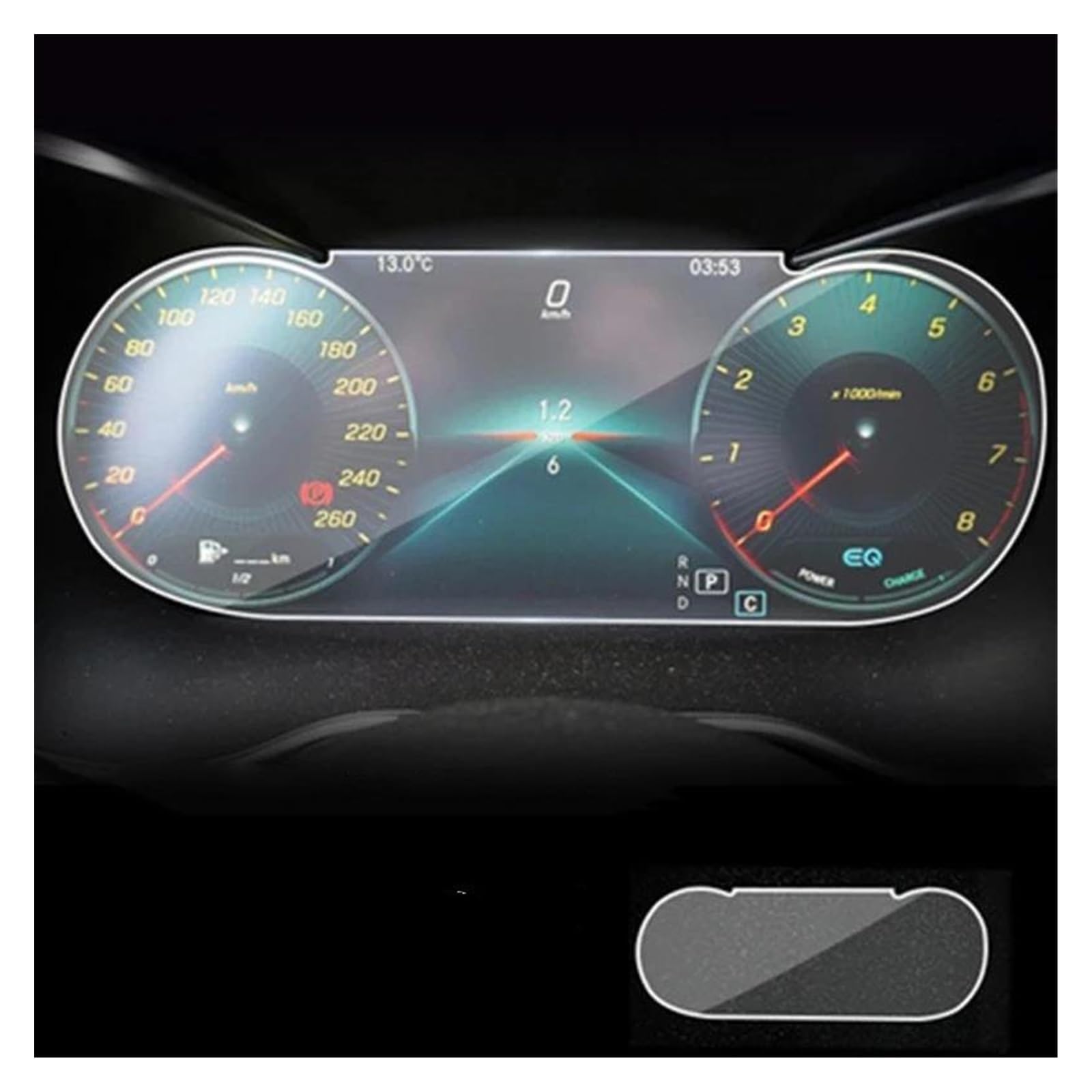 Navigation Bildschirm Schutz Für Benz Für C-Klasse Für W205 2019 10,25 Zoll Auto Navigation Screen Protector Gehärtetem Glas Audio Schutz Film GPS Glas Schutzfolie(A) von MAMEFVBB