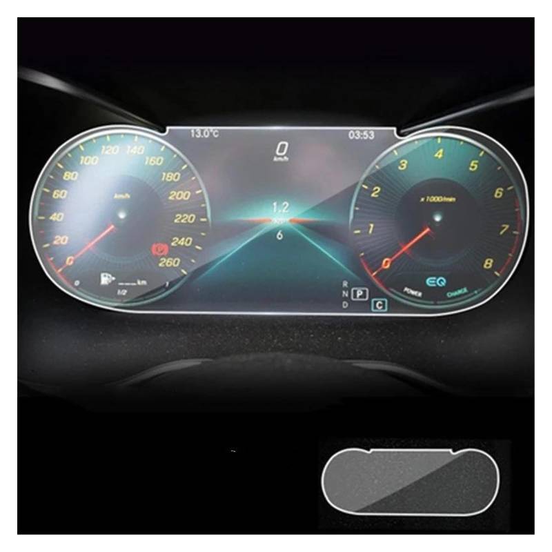 Navigation Bildschirm Schutz Für Benz Für C-Klasse Für W205 2019 10,25 Zoll Auto Navigation Screen Protector Gehärtetem Glas Audio Schutz Film GPS Glas Schutzfolie(A) von MAMEFVBB