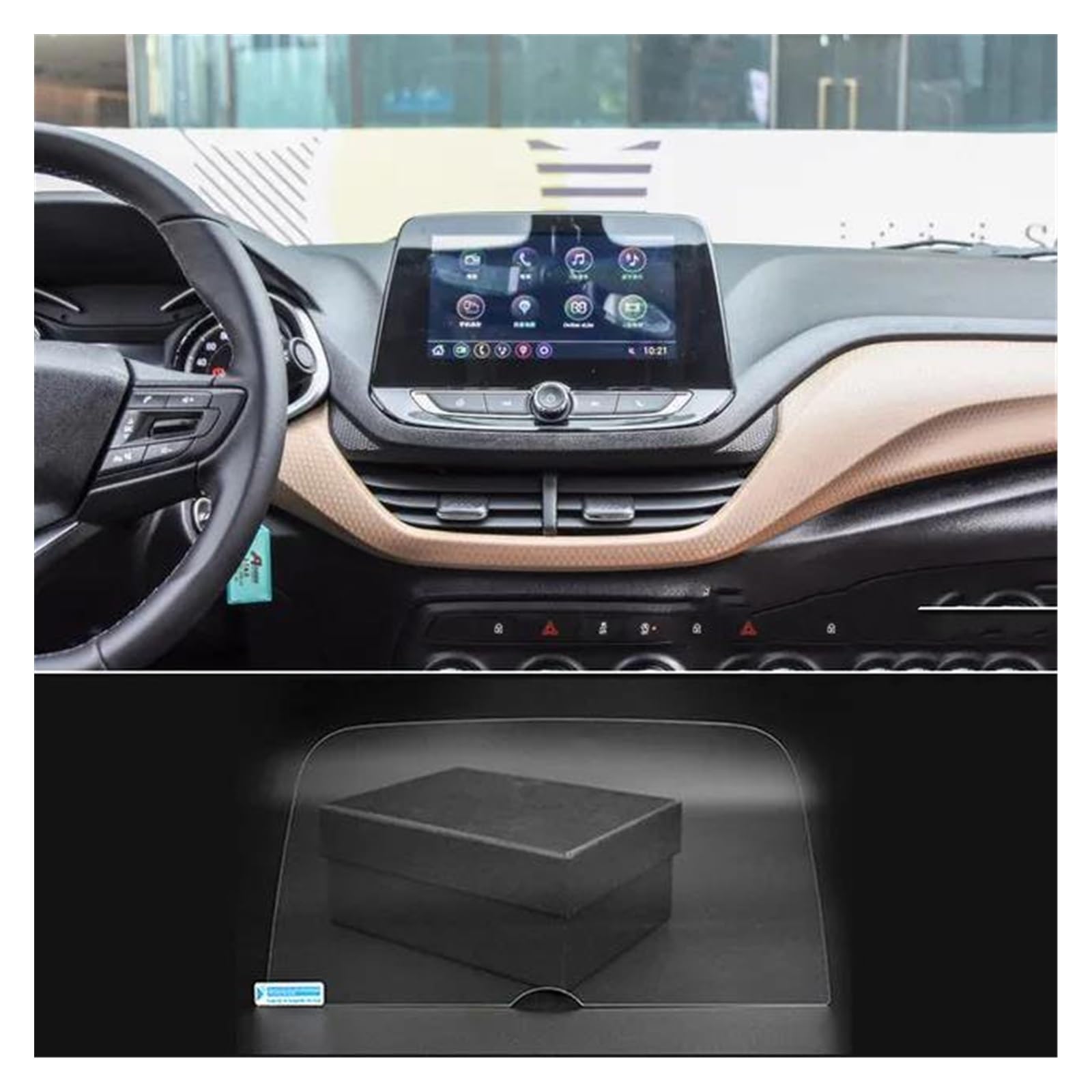 Navigation Bildschirm Schutz Für Chevrolet Für Cavalier 2016-2020 Für Tracker 2020-2021 Für Onix 2021 Auto Navigation Screen Protector Film Zubehör GPS Glas Schutzfolie(8inch HD) von MAMEFVBB