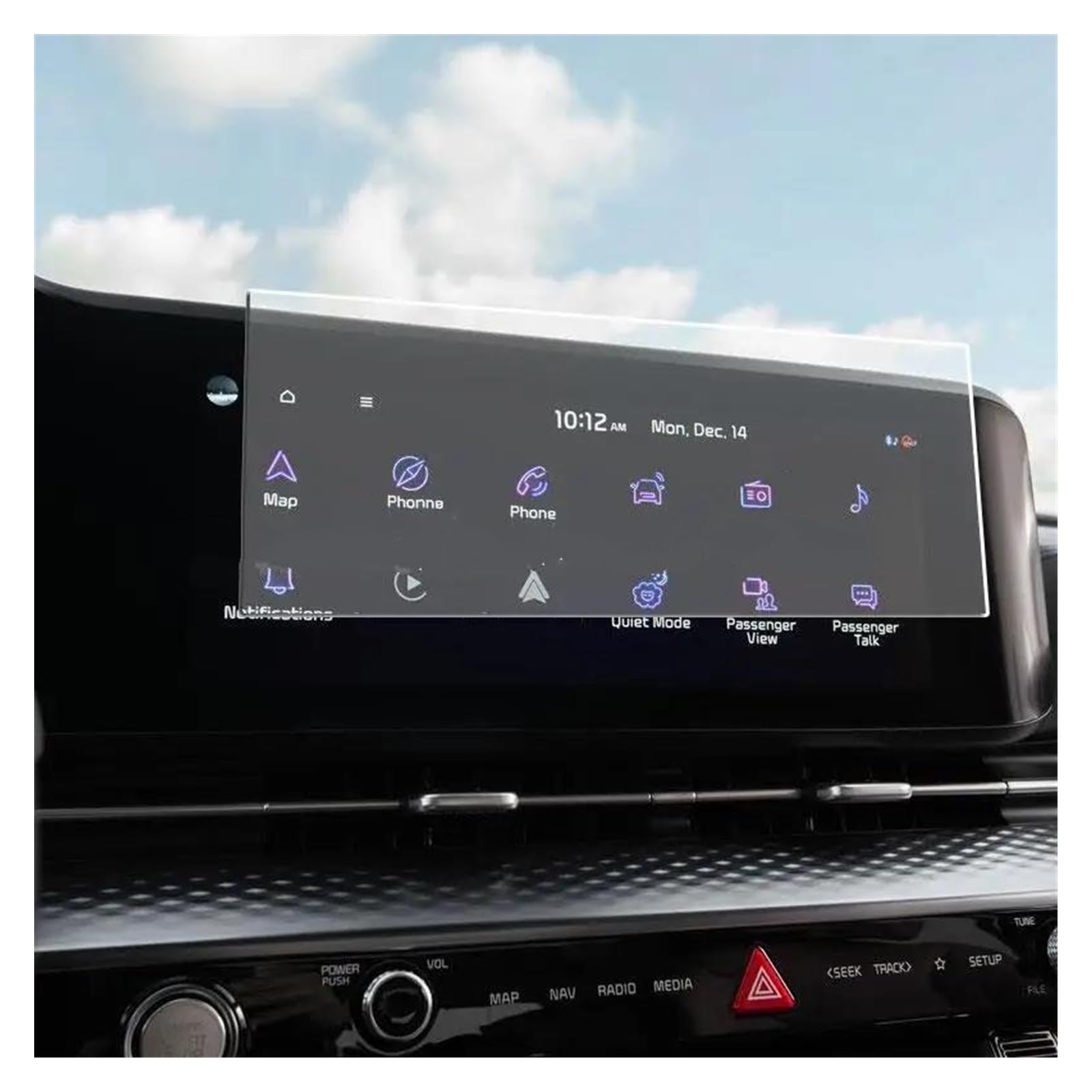 Navigation Bildschirm Schutz Für Kia Für Karneval Für KA4 2021 Gehärtetem Glas Screen Protector Auto Infotainment Radio GPS Navigation Display Bildschirm Film GPS Glas Schutzfolie(12.3 inch) von MAMEFVBB