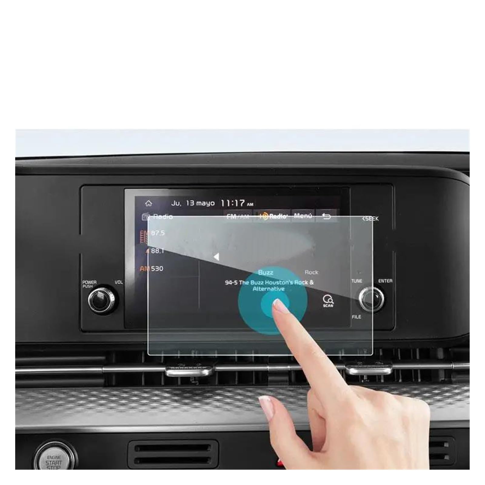Navigation Bildschirm Schutz Für Kia Für Karneval Für KA4 2021 Gehärtetem Glas Screen Protector Auto Infotainment Radio GPS Navigation Display Bildschirm Film GPS Glas Schutzfolie(8 inch) von MAMEFVBB