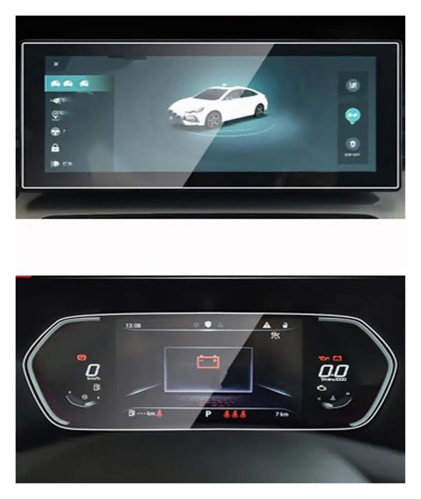 Navigation Bildschirm Schutz Für MG Für GT 2022 Gehärtetem Glas Screen Protector Film Auto Infotainment Radio GPS Navigation Innen Dashboard GPS Glas Schutzfolie(GPS and Dashboard) von MAMEFVBB