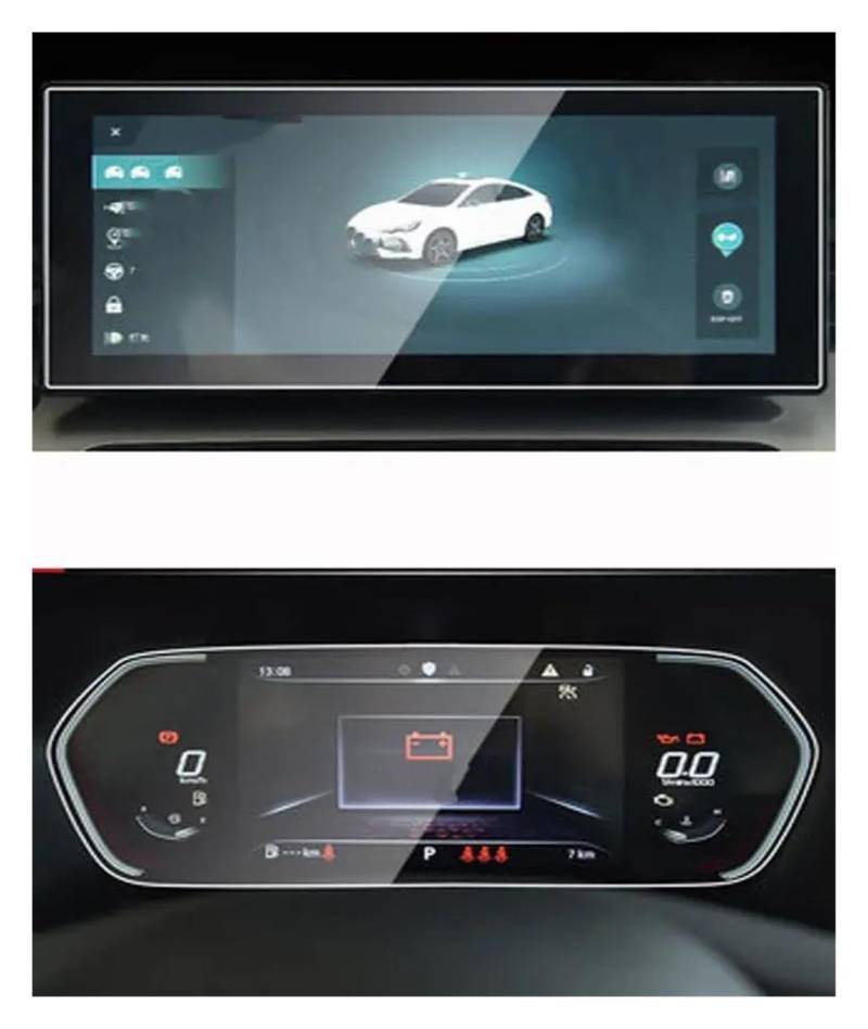 Navigation Bildschirm Schutz Für MG Für GT 2022 Gehärtetem Glas Screen Protector Film Auto Infotainment Radio GPS Navigation Innen Dashboard GPS Glas Schutzfolie(GPS and Dashboard) von MAMEFVBB