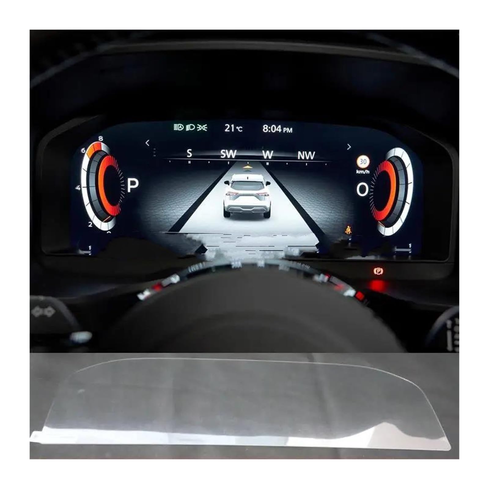 Navigation Bildschirm Schutz Für Nissan Für Qashqai Für J11 Für X-Trail 2021 2022 12,3 Zoll Auto Radio GPS Navigation Gehärtetem Glas Screen Protector Film GPS Glas Schutzfolie(Instrument) von MAMEFVBB