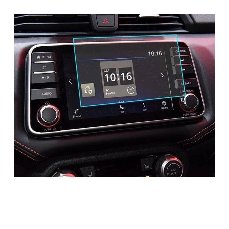 Navigation Bildschirm Schutz Für Nissan Für Versa 2020 2021 Auto GPS Navigation Gehärtetem Glas Display-schutzfolie Zugang Screen Protector GPS Glas Schutzfolie(152x91mm) von MAMEFVBB