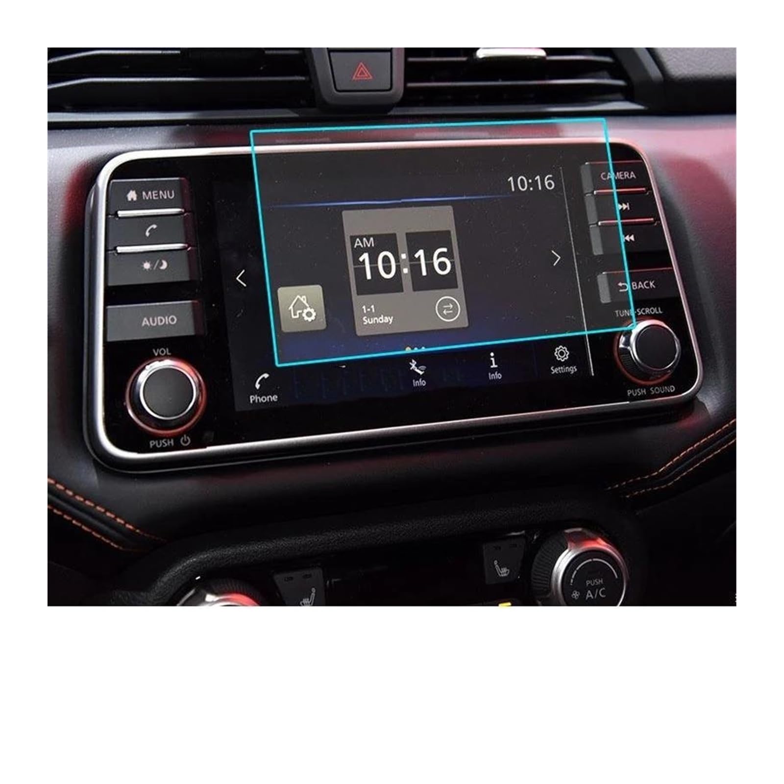 Navigation Bildschirm Schutz Für Nissan Für Versa 2020 2021 Auto GPS Navigation Gehärtetem Glas Display-schutzfolie Zugang Screen Protector GPS Glas Schutzfolie(155x81mm) von MAMEFVBB