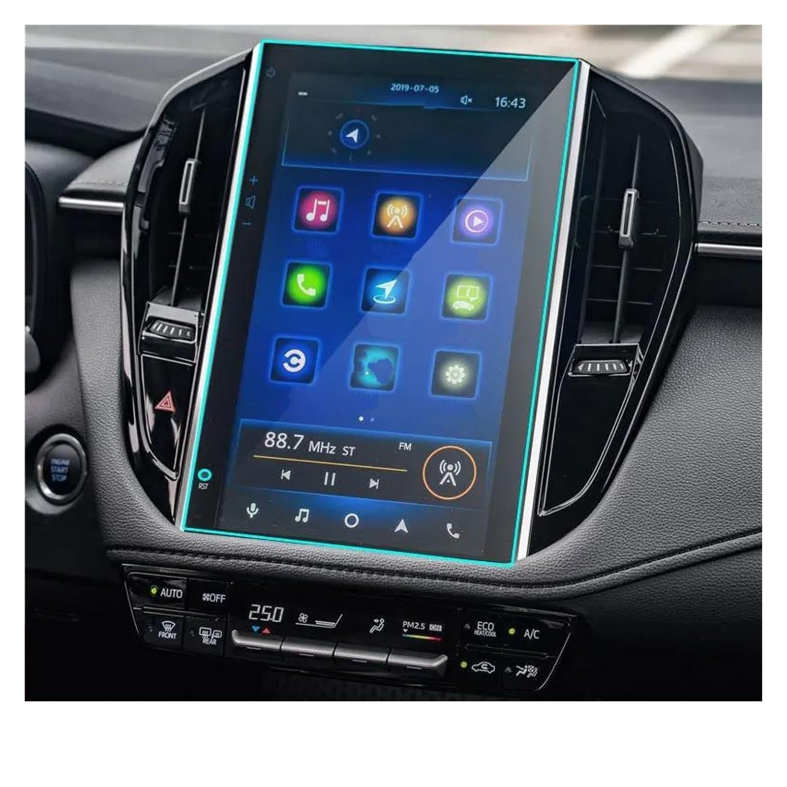 Navigation Bildschirm Schutz Für Toyota Für Corolla 2019 Auto Navigation Gehärtetem Glas Display-schutzfolie Screen Protector Zentrale Steuerung Display Bildschirm GPS Glas Schutzfolie(12.1 inch) von MAMEFVBB