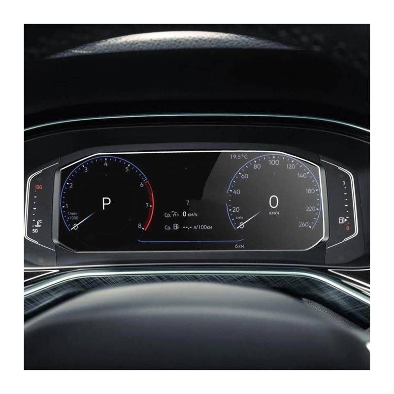 Navigation Bildschirm Schutz Für VW Für Polo Für Liftback 2020 Anti Scratch Film Gehärtetem Glas Screen Protector Dashboard Bildschirm Dash Board Instrument GPS Glas Schutzfolie von MAMEFVBB