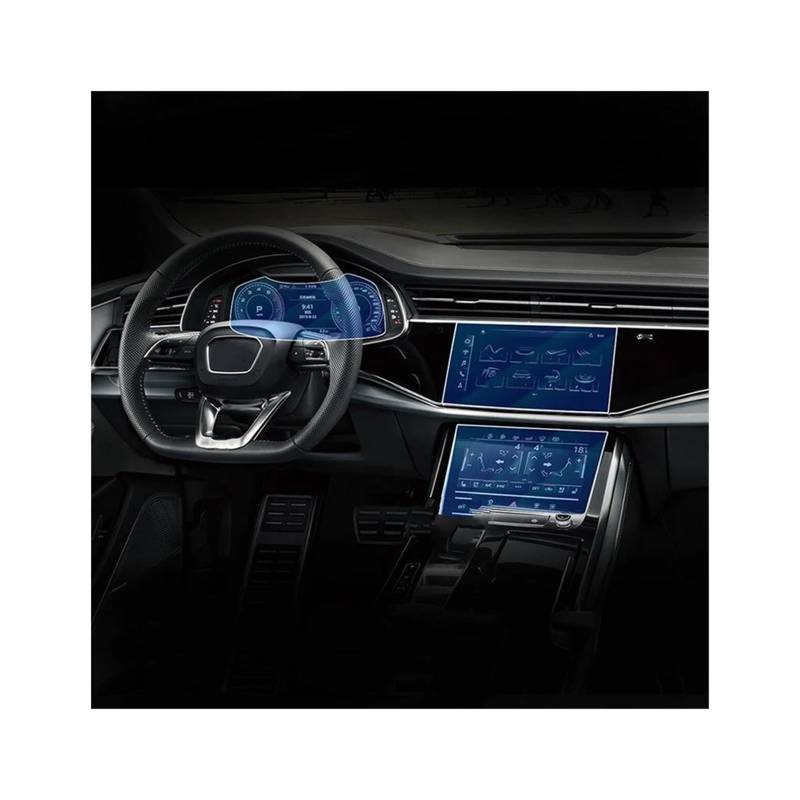 Navigation Bildschirm Schutz Gehärtetes Glas Auto Navigationsbildschirm Film Armaturenbrett Film Innen Für Q8 2018 2019-2022 Für Q7 2020-2022 GPS Glas Schutzfolie(3pcs) von MAMEFVBB