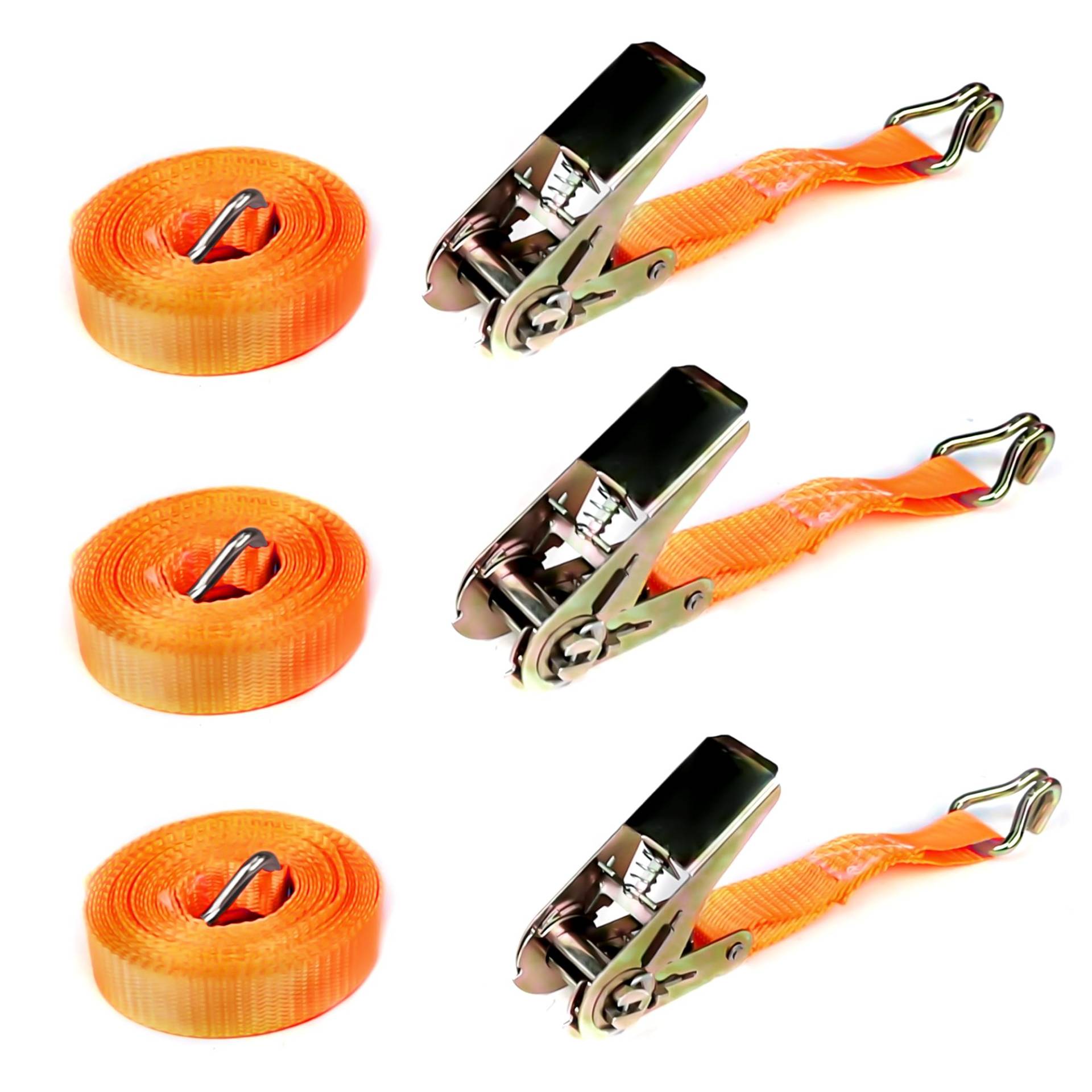 MANDUKA 3 Stück 1200kg 6m Spanngurte mit Ratsche und Haken orange 1200daN 1.2t 25mm MANDUKA 3 Stück 1200kg 6m Spanngurte mit Ratsche und Haken orange 1200daN 1.2t 25mm von MANDUKA