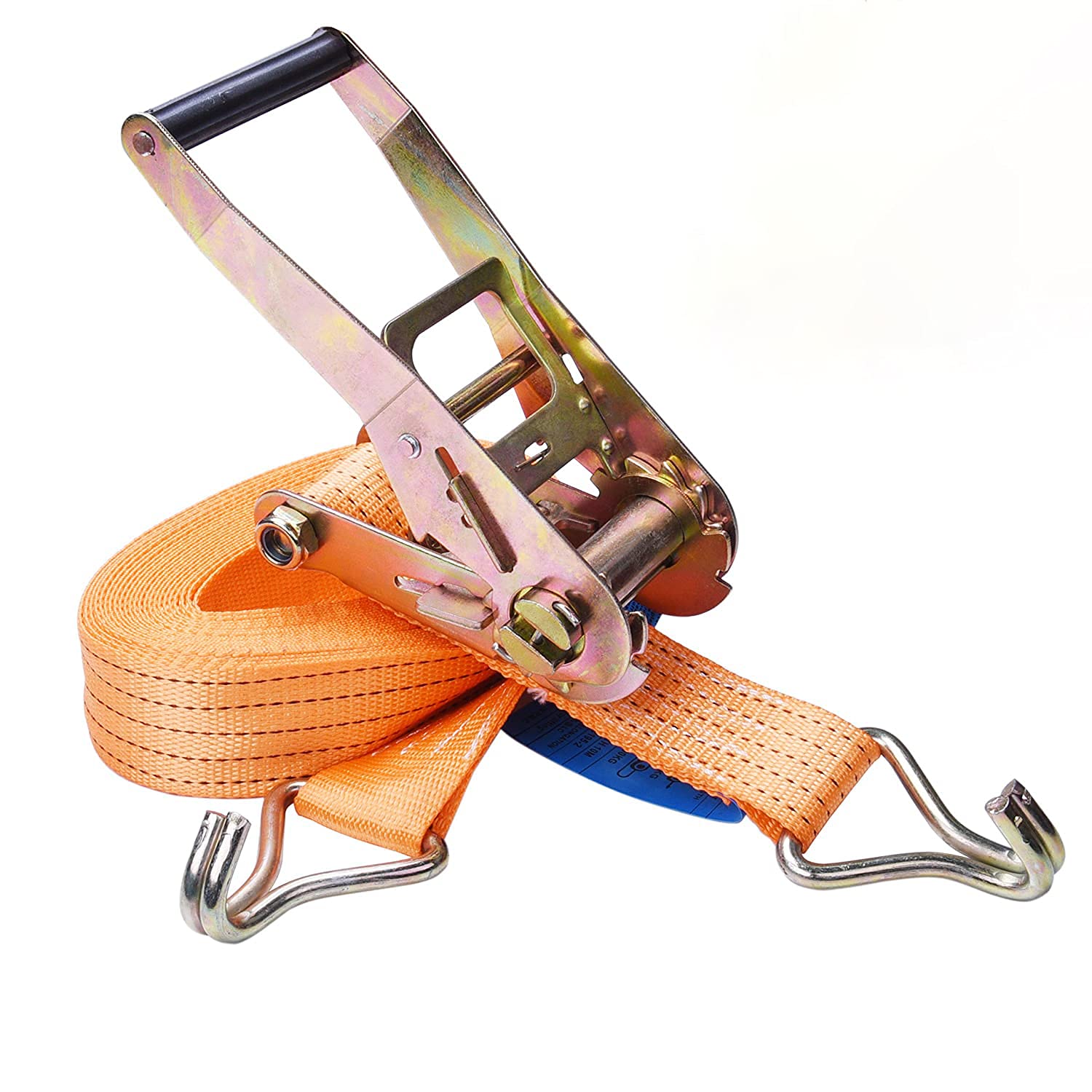 Zurrgurt Ratsche Spitzhaken, Spanngurt 4000 daN,zweiteilig,Farbe Orange, 10 m Länge, 50 mm Bandbreite Zurrgurt Ratsche Spitzhaken, Spanngurt 4000 daN,zweiteilig,Farbe Orange, 10 m Länge, 50 mm Bandbreite von MANDUKA