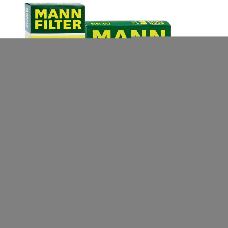 MANN-FILTER Inspektionspaket Filterset 1x Ölfilter, 1x Luftfilter, 1x Innenraumfilter (Aktivkohlefilter), 1x Kraftstofffilter Kompatibel mit AUDI Q3, SEAT ALHAMBRA, VW CC B7 (358), SHARAN, TIGUAN von MANN-FILTER