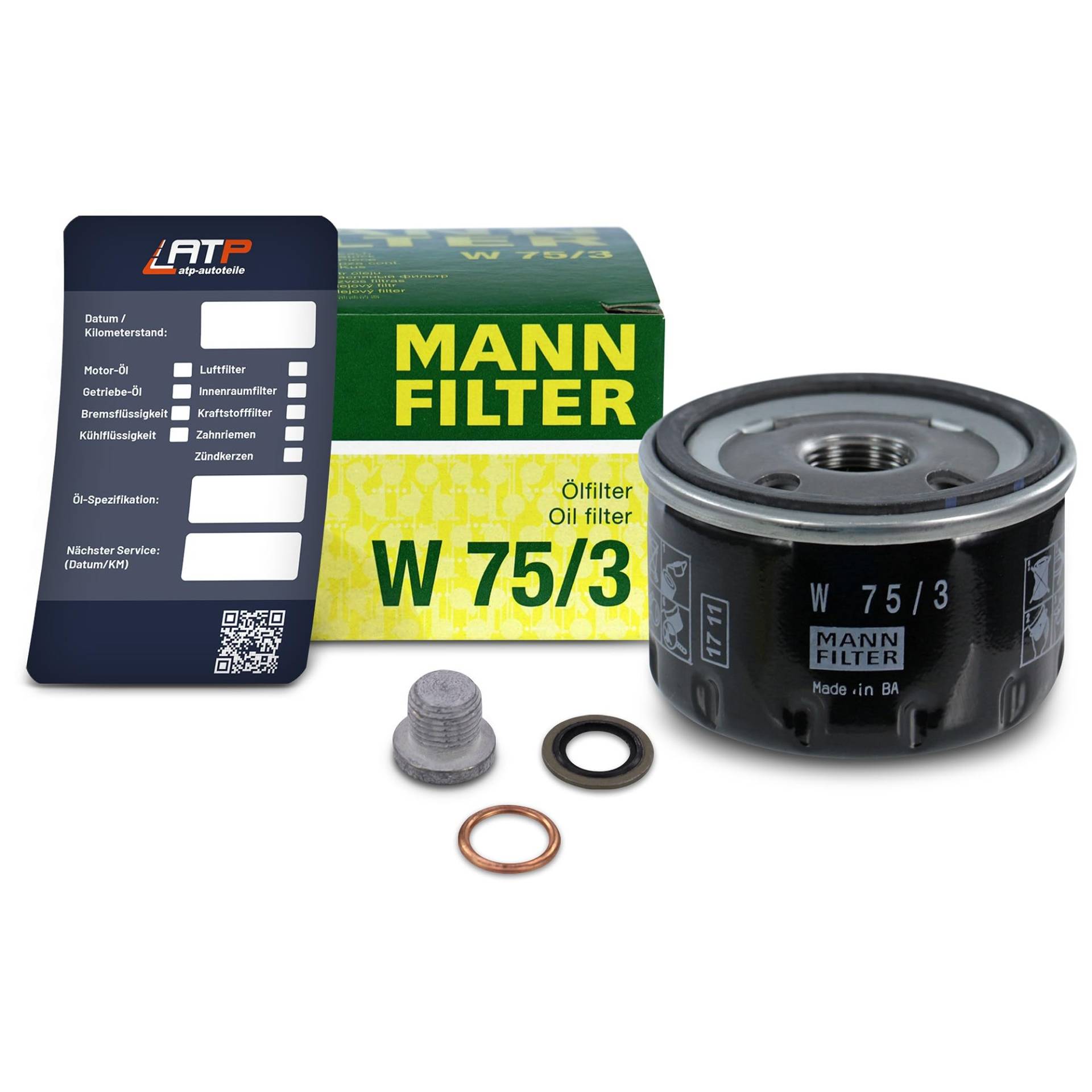 1x Ölwechsel Set - MANN ÖLFILTER + Ölablass-Schraube + LIQUI MOLY Ölwechsel-Anhänger 1x Ölwechsel Set - MANN ÖLFILTER + Ölablass-Schraube + LIQUI MOLY Ölwechsel-Anhänger von MANN-FILTER