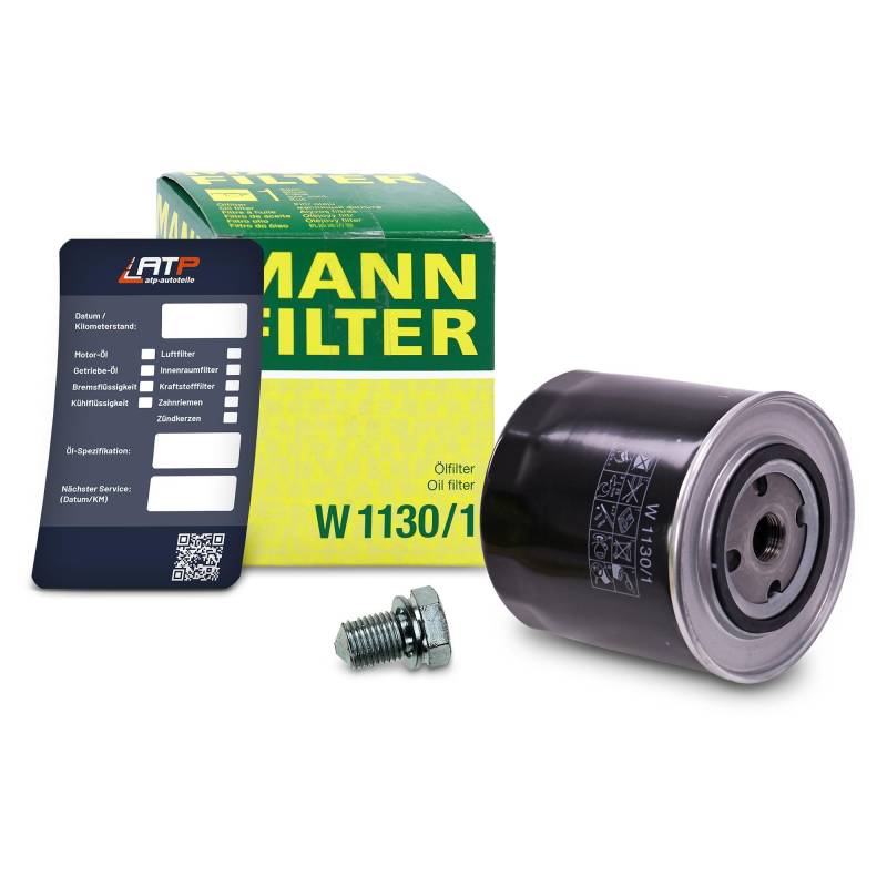 1x Ölwechsel Set - MANN ÖLFILTER + Ölablass-Schraube + LIQUI MOLY Ölwechsel-Anhänger von MANN-FILTER