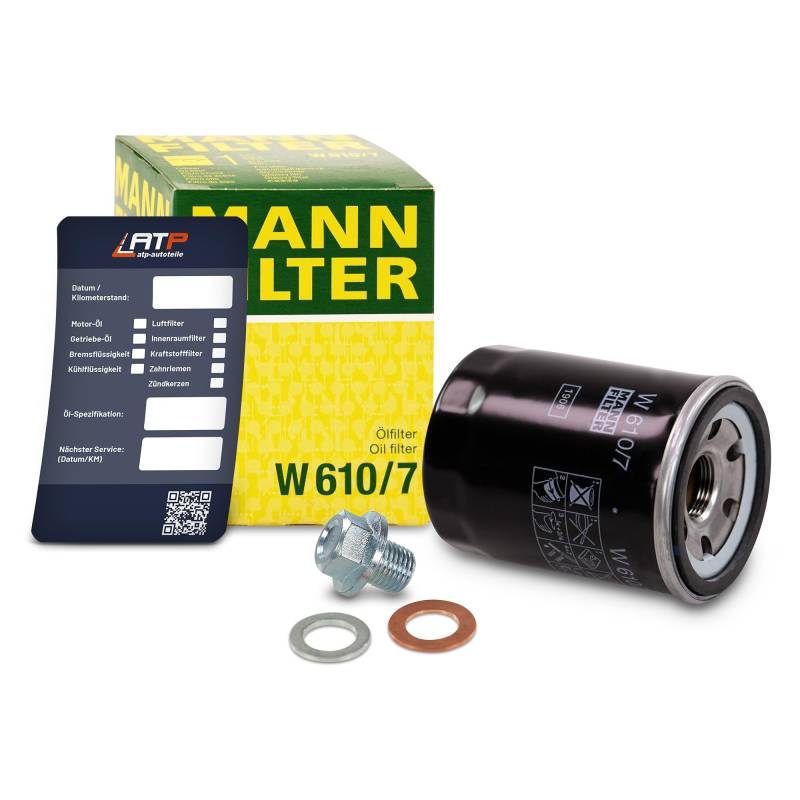 1x Ölwechsel Set - MANN ÖLFILTER + Ölablass-Schraube + LIQUI MOLY Ölwechsel-Anhänger von MANN-FILTER