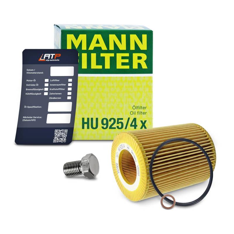 1x Ölwechsel Set - MANN ÖLFILTER + Ölablass-Schraube + LIQUI MOLY Ölwechsel-Anhänger von MANN-FILTER