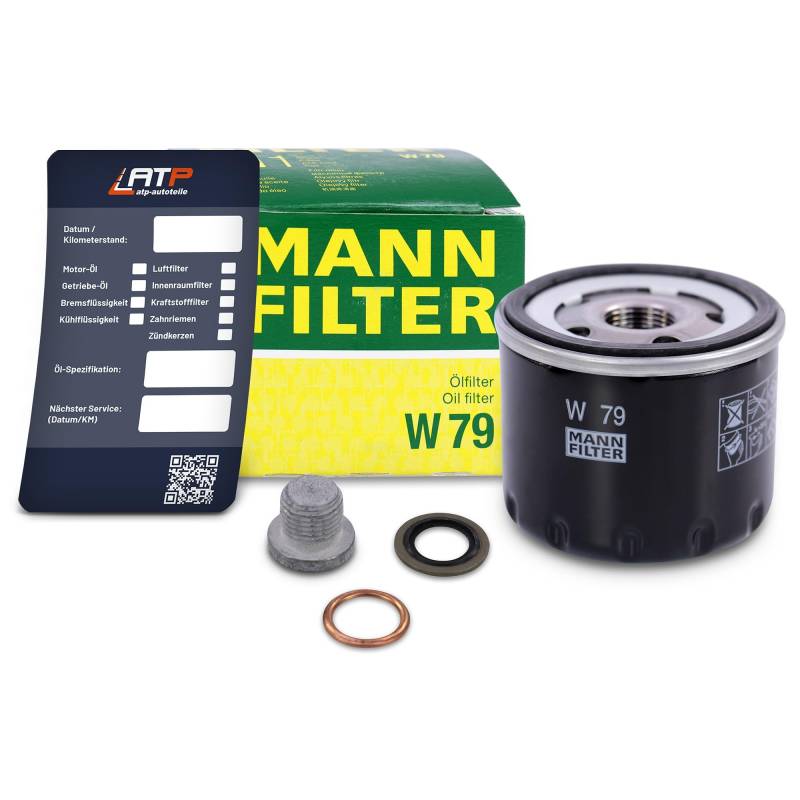 1x Ölwechsel Set - MANN ÖLFILTER + Ölablass-Schraube + LIQUI MOLY Ölwechsel-Anhänger von MANN-FILTER