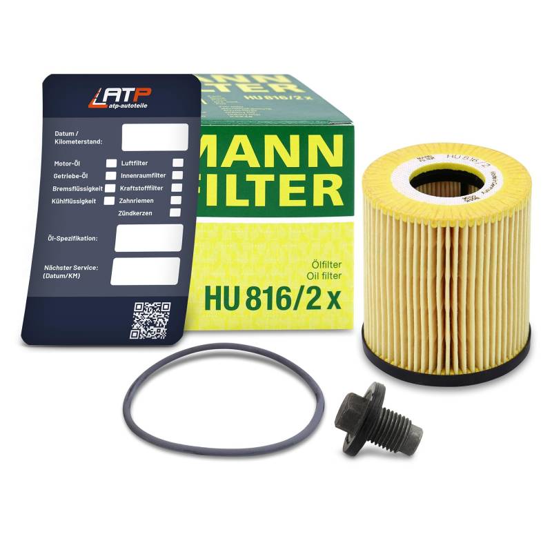1x Ölwechsel Set - MANN ÖLFILTER + Ölablass-Schraube + LIQUI MOLY Ölwechsel-Anhänger von MANN-FILTER