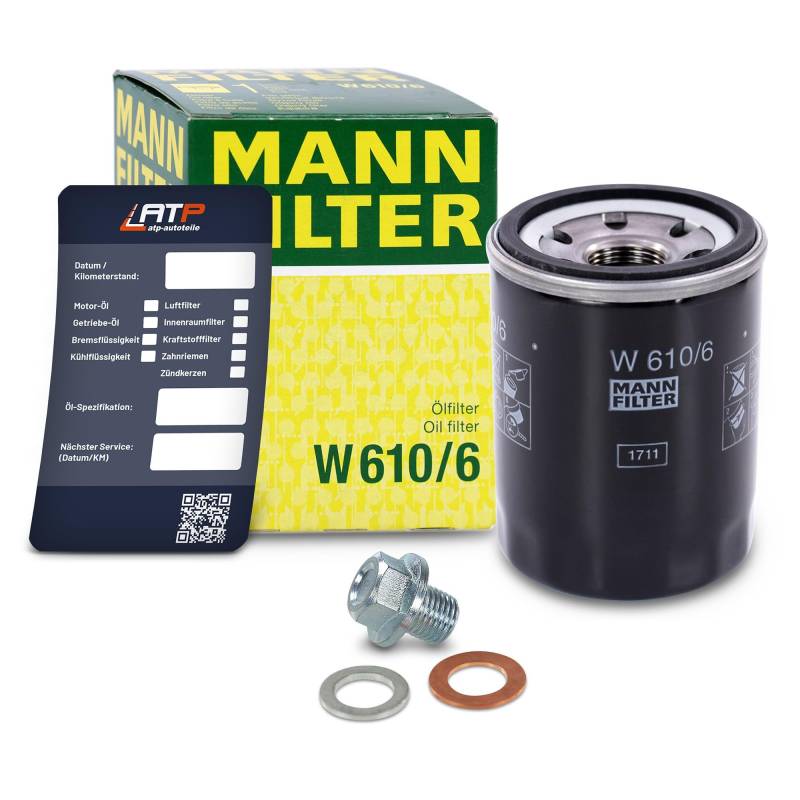 1x Ölwechsel Set - MANN ÖLFILTER + Ölablass-Schraube + LIQUI MOLY Ölwechsel-Anhänger von MANN-FILTER