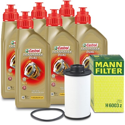 Mann-filter Hydraulikfilter DSG + 6l DSG-Getriebeöl für Audi, Cupra, Seat, Skoda, VW von MANN-FILTER