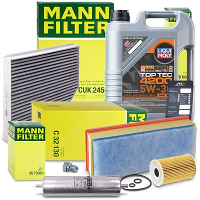 Mann-filter Inspektionspaket B+ 5l 5W-30 Motoröl für Audi von MANN-FILTER