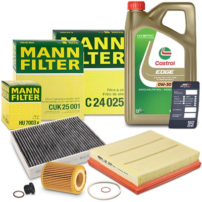 Mann-filter Inspektionspaket SET A + 5L 0W-30 Motoröl für BMW von MANN-FILTER