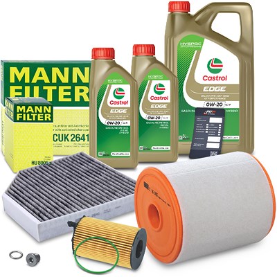 Mann-filter Inspektionspaket Set A + 7l 0W-20 Motoröl für Audi von MANN-FILTER