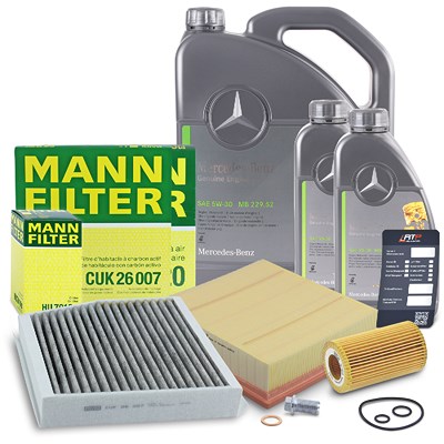 Mann-filter Inspektionspaket Set A + 7l 5W-30 Motoröl für Infiniti, Mercedes-Benz von MANN-FILTER