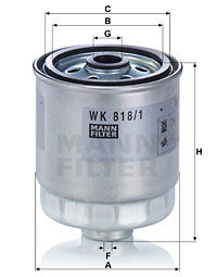 Kraftstofffilter MANN-FILTER WK 818/1 Kraftstofffilter MANN-FILTER WK 818/1 von MANN-FILTER