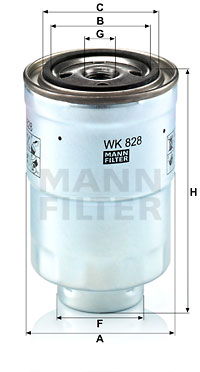Kraftstofffilter MANN-FILTER WK 828 x von MANN-FILTER