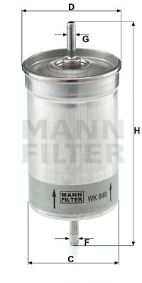 Kraftstofffilter MANN-FILTER WK 849 von MANN-FILTER