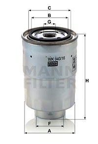 Kraftstofffilter MANN-FILTER WK 940/16 x von MANN-FILTER