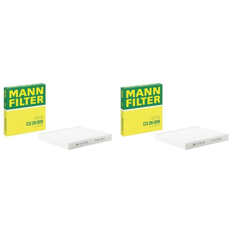 MANN-FILTER CU 26 009 Innenraumfilter – Für PKW (Packung mit 2) von MANN-FILTER