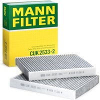 MANN-FILTER Innenraumfilter Aktivkohlefilter CUK 2533-2 Filter, Innenraumluft,Pollenfilter BMW,ALPINA,ROLLS-ROYCE,5 Touring (F11),5 Limousine (F10) von MANN-FILTER