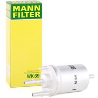 MANN-FILTER Kraftstofffilter mit integriertem Druckregler WK 69 Leitungsfilter,Spritfilter VW,AUDI,SKODA,Golf V Schrägheck (1K1),TOURAN (1T1, 1T2) von MANN-FILTER
