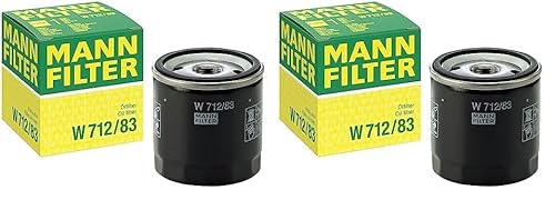 MANN-FILTER W 712/83 Ölfilter – Für PKW und Nutzfahrzeuge (Packung mit 2) von MANN-FILTER