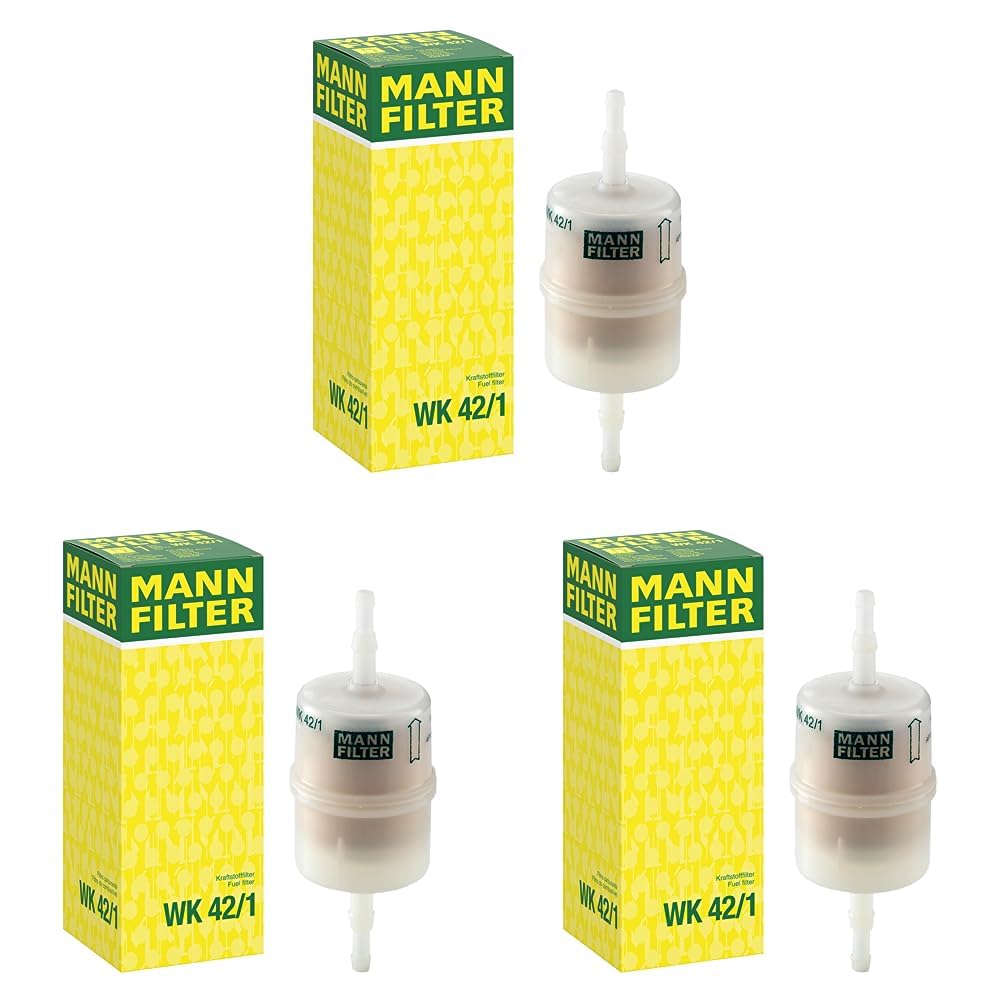 MANN-FILTER WK 42/1 Kraftstofffilter – Für PKW (Packung mit 3) von MANN-FILTER