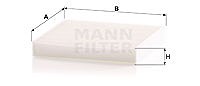 Mann-filter Filter, Innenraumluft [Hersteller-Nr. CU1919] für Daihatsu, Jaguar, Land Rover, Lexus, Subaru, Toyota von MANN-FILTER