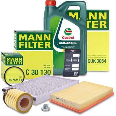 Mann-filter Inspektionspaket A+5L CASTROL MAGNATEC 5W-30 C3 für Opel von MANN-FILTER