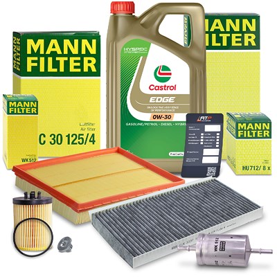 Mann-filter Inspektionspaket B+5L CASTROL EDGE FST 0W-30 für Opel Mann-filter Inspektionspaket B+5L CASTROL EDGE FST 0W-30 für Opel von MANN-FILTER