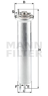 Mann-filter Kraftstofffilter [Hersteller-Nr. WK532] für Alpina, BMW von MANN-FILTER